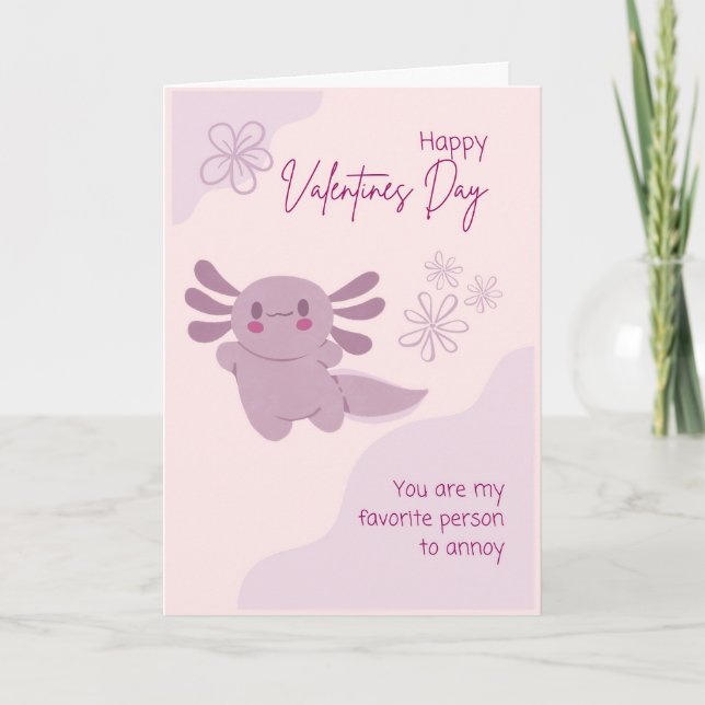 Axolotl valentines day cards (Front)