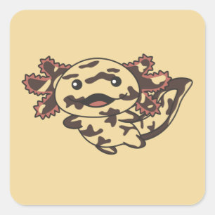 Axolotl Various Types Of Axolotls Sweet Animals Sq Square Sticker