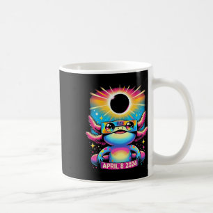 Axolotl Wearing Solar Eclipse Gles April 8 2024 Coffee Mug