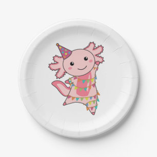 Axolotl Wishes Happy Birthday To You Axolotls Adul Paper Plate
