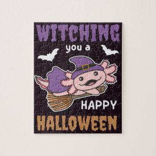 Axolotl Witch Witches Witching You A Happy Jigsaw Puzzle