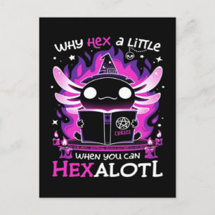 Axolotl Witching Hour - Salamandre Holiday Postcard