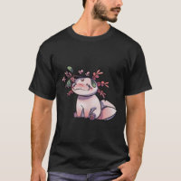 Axolotl with flowers