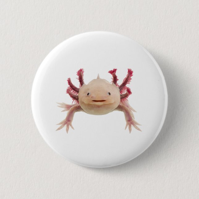 Axolotle 2 Inch Round Button (Front)