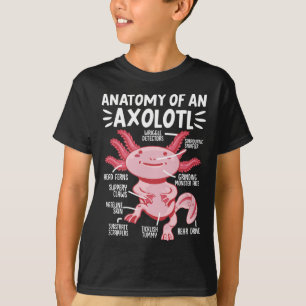 Axolotls Anatomy Of An Axolotl Kawaii T-Shirt