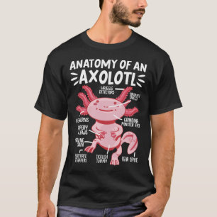 Axolotls Anatomy Of An Axolotl Kawaii T-Shirt