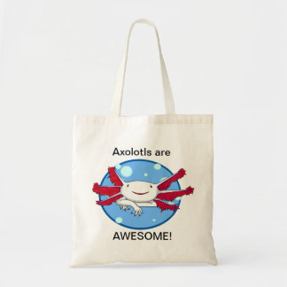 Axolotls are awesome (white) bubbles bag