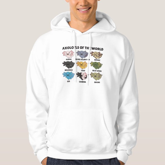 Axolotls From The World Sweet Animals Axolotl Hoodie (Front)