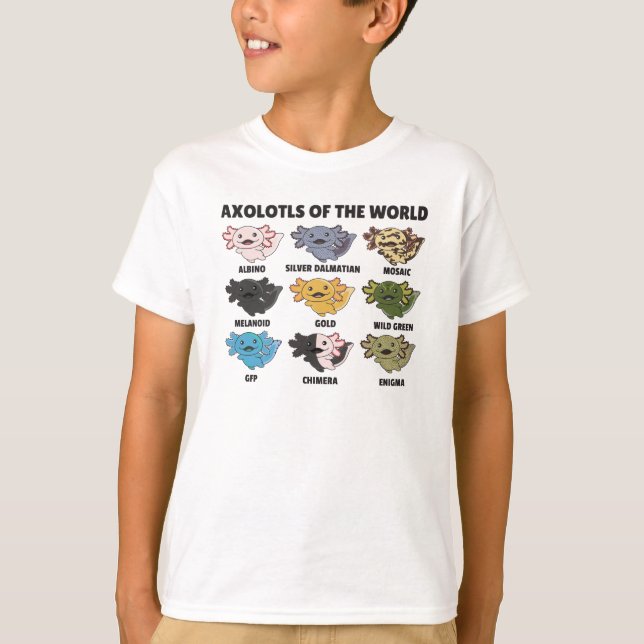 Axolotls From The World Sweet Animals Axolotl T-Shirt (Front)