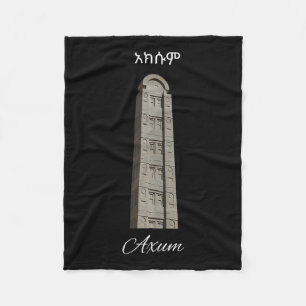 Axum Rock-hewn Monuments Souvenir – Ancient Ethiop Fleece Blanket