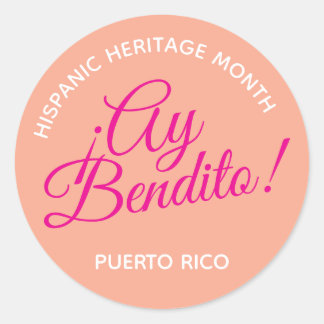 Ay bendito! Puerto Rico Classic Round Sticker