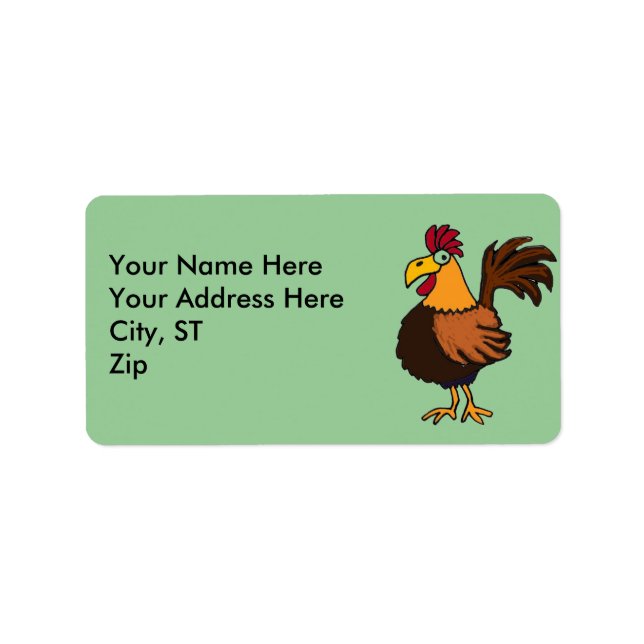 AY - Drôle Étiquettes de adresse de coq (Devant)