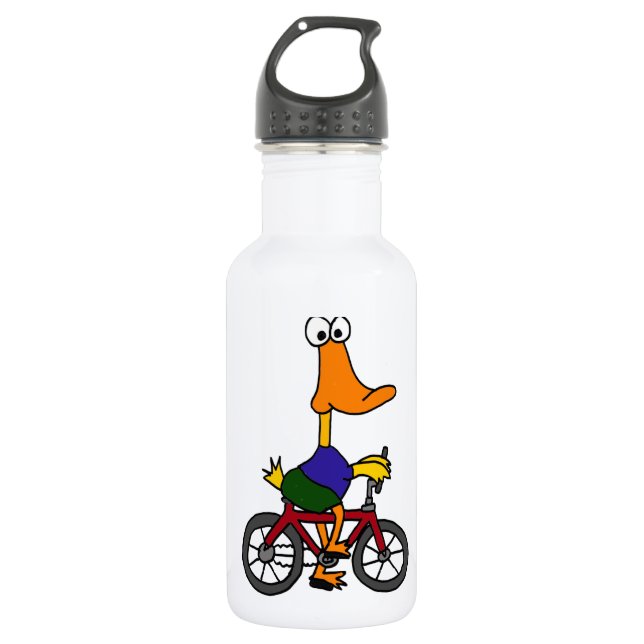 AY- Duck Riding Bicycle 532 Ml Water Bottle (Front)