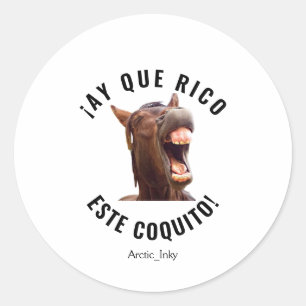 ¡Ay Que Rico Este Coquito! Classic Round Sticker