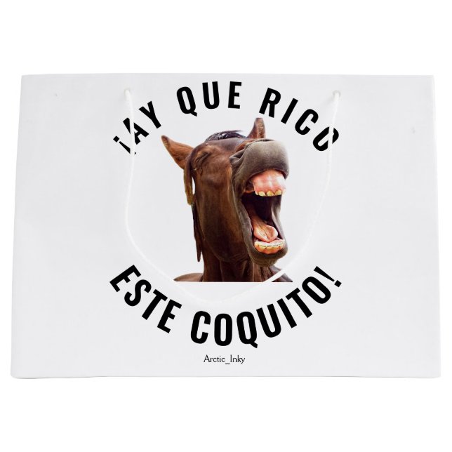 ¡Ay Que Rico Este Coquito!   Large Gift Bag (Front)