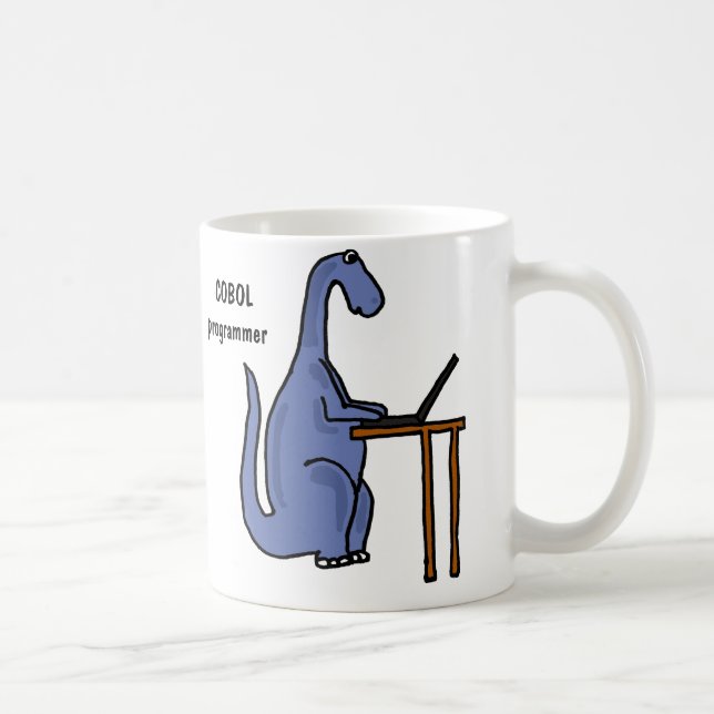 AY- tasse de dinosaure de programmeur de COBOL (Droite)