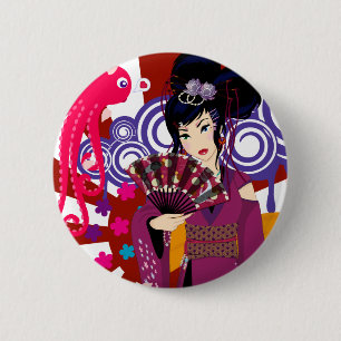 Ayaka in Harajuku Town 2 Inch Round Button