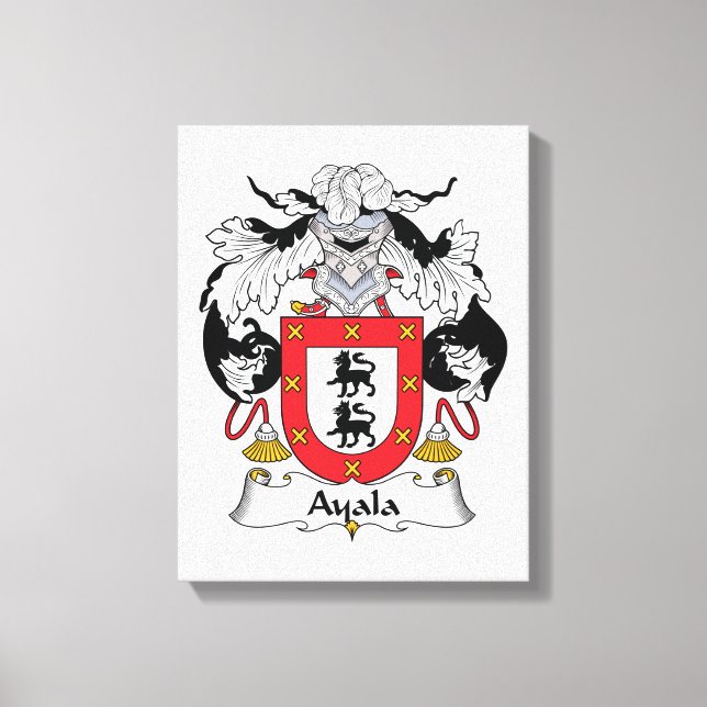 Ayala Family Crest Canvas Print (Front)