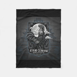 Ayam Cemani - Black Chicken Indonesia Indonesian A Fleece Blanket