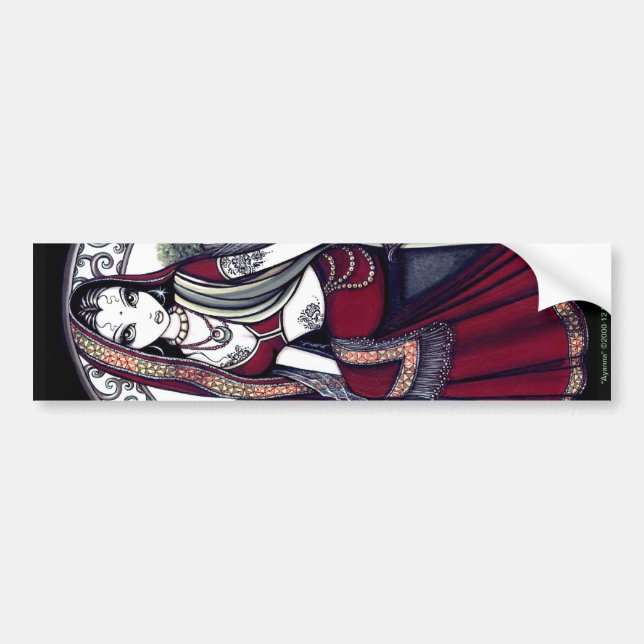 Ayanna Hindi Bindi Sari Fairy Bumper Sticker (Front)