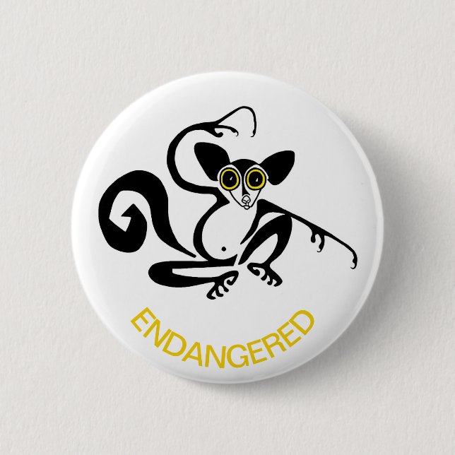 AYE-AYE - Animal activist - Primate - lemur- 2 Inch Round Button (Front)