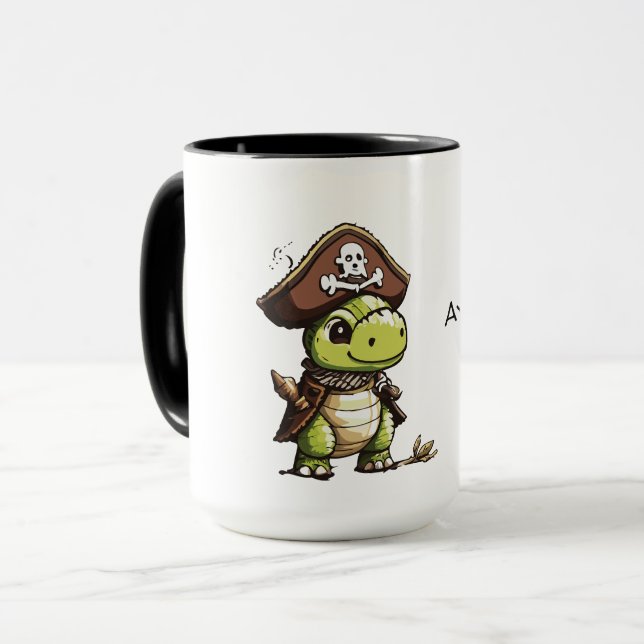 Aye Aye Captain and the Pirate Dinosaur Mug (Front Left)