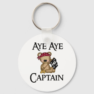 Aye Aye Captain Teddy Bear Pirate Key Chain