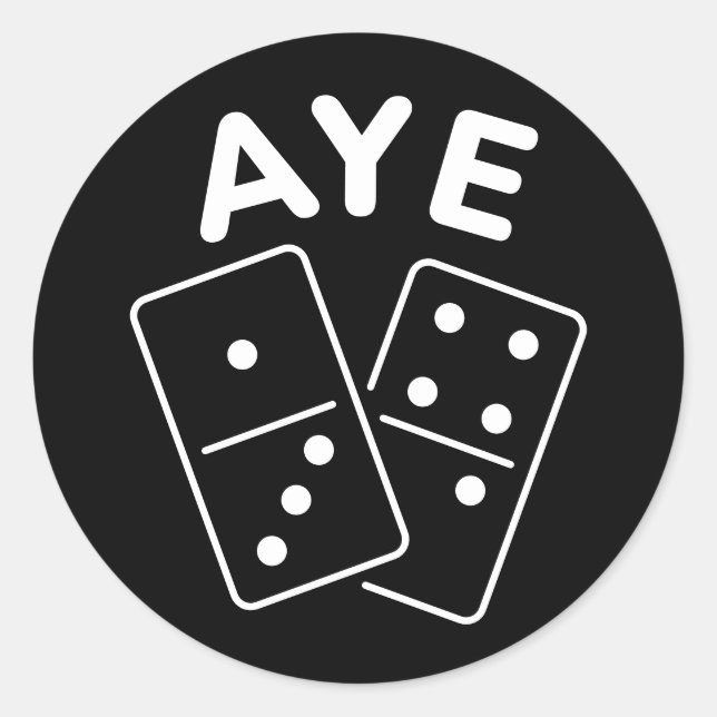 'Aye Domino' K-Pop Boygroup Meme Quote Classic Round Sticker (Front)