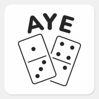 'Aye Domino' K-Pop Boygroup Meme Quote Square Sticker