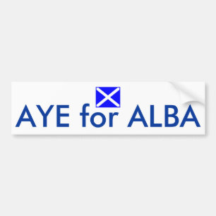Aye for Alba Scottish Independence Flag Sticker