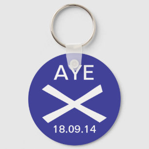 Aye to Scottish Independence Keyring