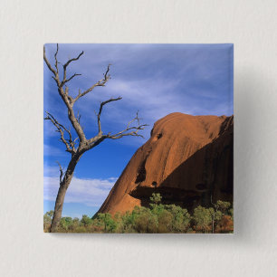 Ayers Rock Uluru in the Outback Australia 2 Inch Square Button