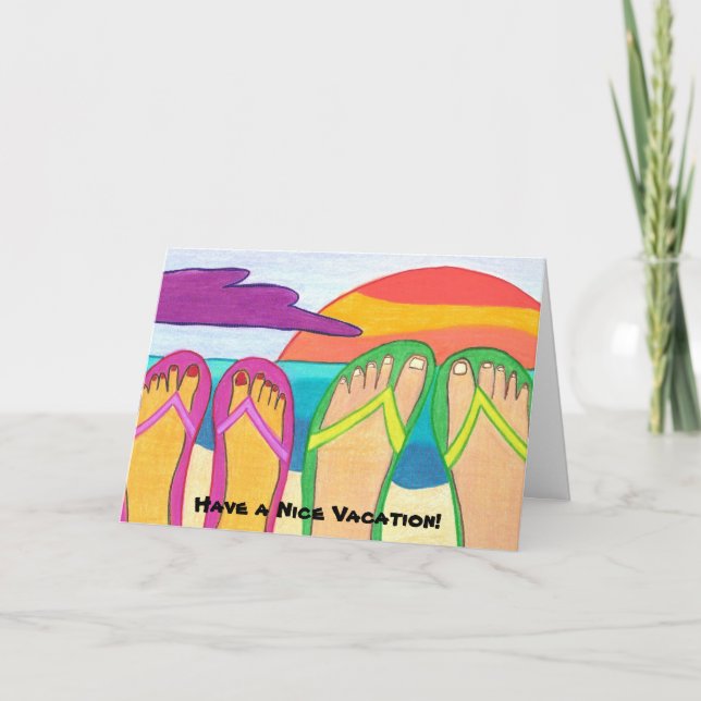 Ayez des vacances agréables ! carte de voeux (Devant)