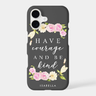 Ayez du Courage Soyez Gentil Élégante Fleur Aqua