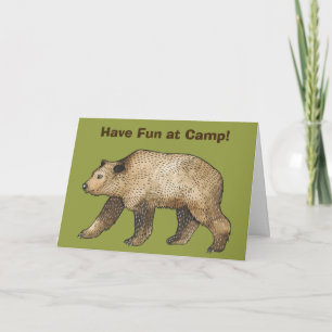 Ayez l'amusement à la carte de voeux de camp