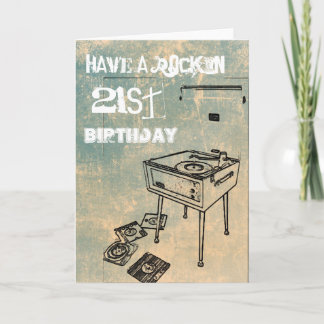 Ayez un 21ème anniversaire de Rockin ! Carte
