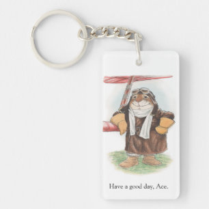 "Ayez un beau jour, porte - clé pilote de lapin