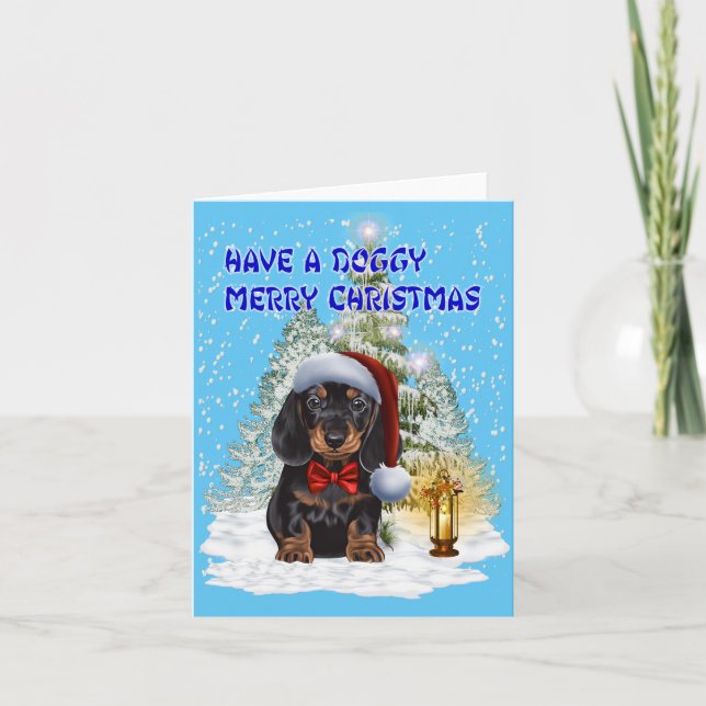 Ayez un Joyeux Noël en chien, carte de Noël (Devant)