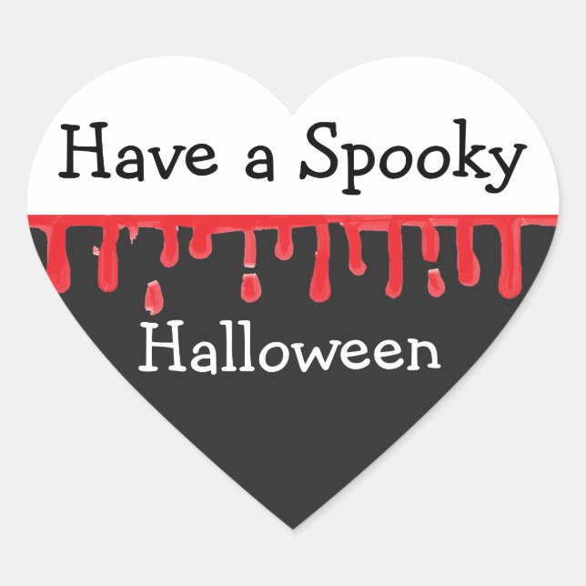 Ayez un Sticker Coeur Halloween Éffrayant (Devant)