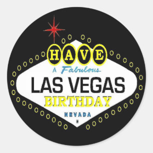 Ayez Un Sticker D'Anniversaire De Las Vegas Fabule