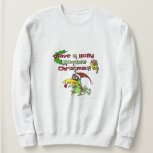 Ayez un sweatshirt de Noël de zombi de houx