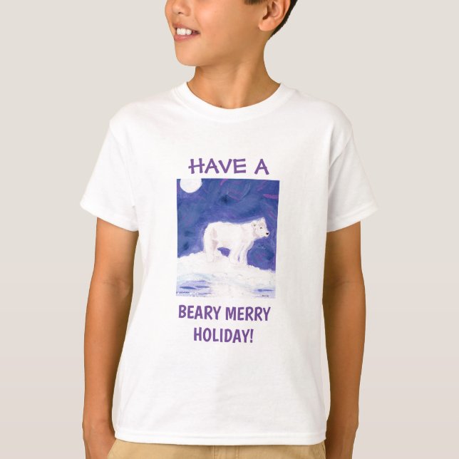 Ayez un t-shirt d'ours polaire de vacances pour la (Devant)