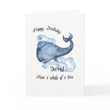 Ayez une baleine d'une carte d'anniversaire de