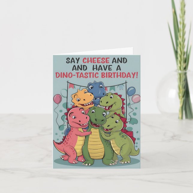 Ayez une carte d'anniversaire Dino-Taste (Devant)