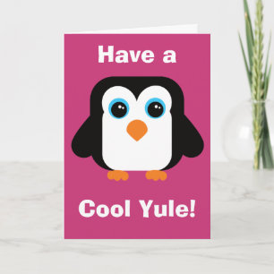 Ayez une carte de Noël fraîche de pingouin de Noël
