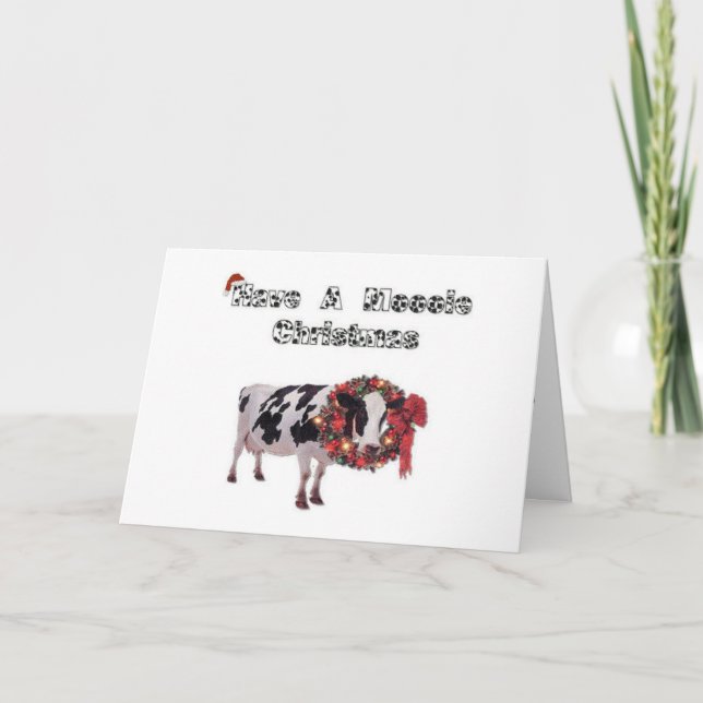 Ayez Une Carte De Vache De Noël Moooie (Devant)