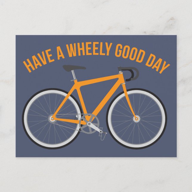 Ayez une carte postale de vélo à vélo de bonne jou (Devant)