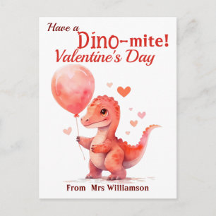 Ayez une carte postale Dino-Mite Valentines Day Cl