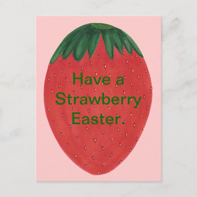 Ayez une carte postale d'Oeuf de Pâques de fraise (Devant)