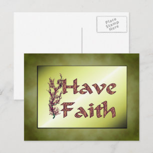 Ayez une carte postale inspirante Faith Flower Tre